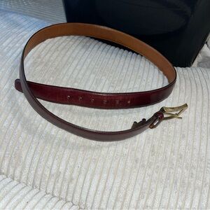 TRAFALGAR men’s Brown Leather Belt with Gold Buckle 38 xl